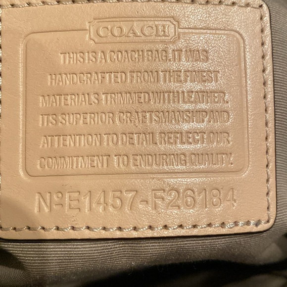 Coach Peyton Signature Domed Cora Satchel in Cora Brown Coated Canvas - Picture 12 of 16